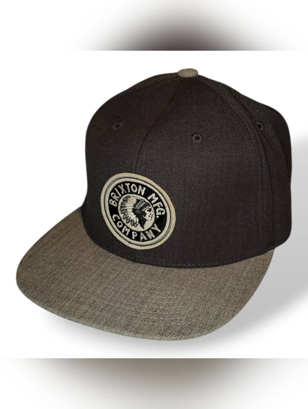 Brixton Two-Tone Snapback Hat in Black and Gray